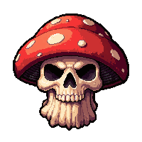 skull death cap  poisonous dripping