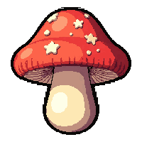 star shaped mushroom  enchanted sparkle