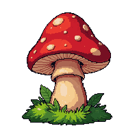 star shaped mushroom  growing on log