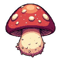 tiny cluster mushrooms  magical aura glow