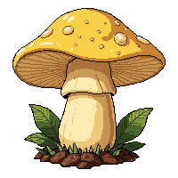 yellow golden chanterelle  growing on log