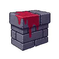 stone wall block  blood spattered