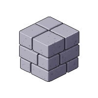 stone wall block  newly built clean
