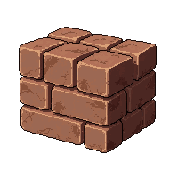 stone wall block  rust stained