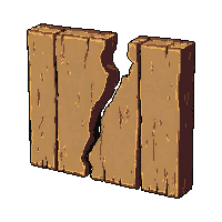 wooden plank panel  broken half cracked