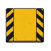 wooden plank panel  danger striped yellow and black
