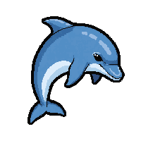 dolphin jumping  fierce predator pose