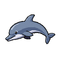 dolphin jumping  tiny miniature