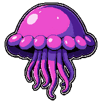 jellyfish electric  tropical bright neon