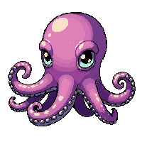 kraken tentacle baby  pearl iridescent