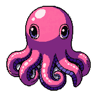 kraken tentacle baby  tropical bright neon