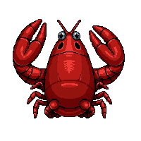 lobster red claw  camouflage hidden