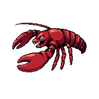 lobster red claw  fierce predator pose