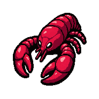 lobster red claw  tropical bright neon