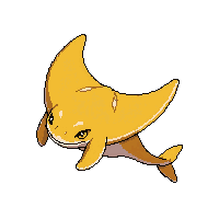manta ray gliding  golden legendary