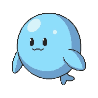 pufferfish spiky  arctic ice blue