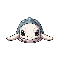 sea turtle ancient  albino pure white