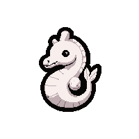seahorse tiny  albino pure white