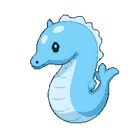 seahorse tiny  arctic ice blue