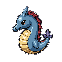 seahorse tiny  armored shell plated