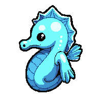 seahorse tiny  bioluminescent glow