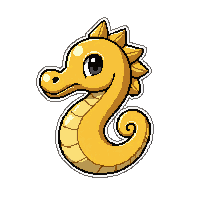 seahorse tiny  golden legendary