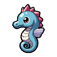 seahorse tiny  pearl iridescent