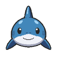 shark tooth great  cute chibi baby