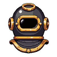 diving helmet brass  barnacle encrusted