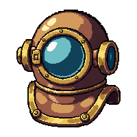 diving helmet brass  mythical legendary