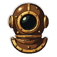 diving helmet brass  rusty ancient relic