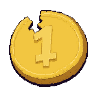 gold doubloon coin  broken half piece