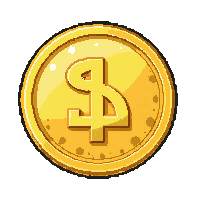gold doubloon coin  crystal clear gem