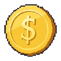 gold doubloon coin  gold leaf gilded