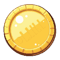 gold doubloon coin  pearl decorated