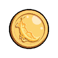 gold doubloon coin  silver moonlit