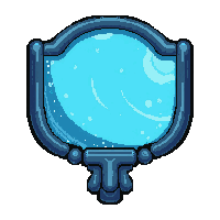 mermaid comb mirror  glowing magical aura
