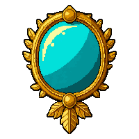mermaid comb mirror  gold leaf gilded