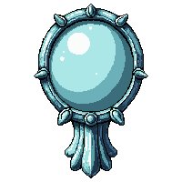 mermaid comb mirror  silver moonlit