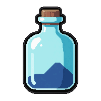 message bottle corked  broken half piece