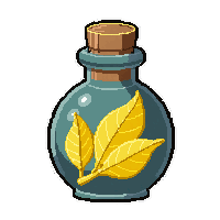 message bottle corked  gold leaf gilded