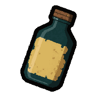 message bottle corked  rusty ancient relic