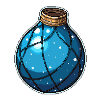 net fishing tangled  glowing magical aura