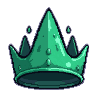 ocean crown tiara  cursed ghostly green
