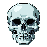 pirate flag skull  freshly recovered