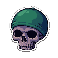 pirate flag skull  seaweed draped