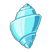 shell conch horn  crystal clear gem