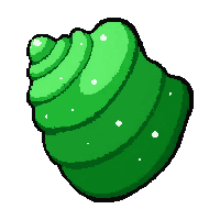shell conch horn  cursed ghostly green