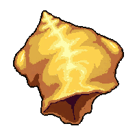 shell conch horn  gold leaf gilded