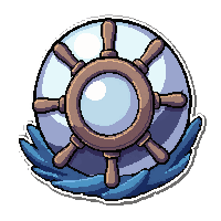 ship wheel helm  silver moonlit